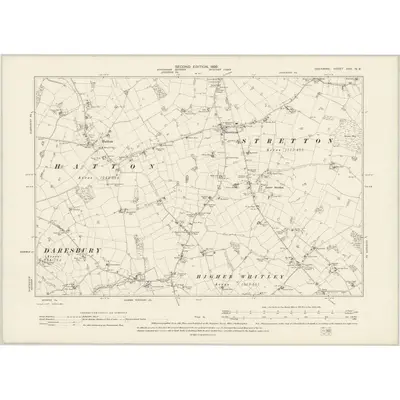 1897 Map of Cheshire XXV.NE, 1899 Print