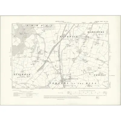 1905 Map of Cheshire XXV.NW, 1911 Print