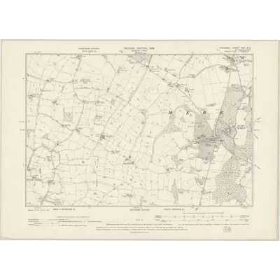 1897 Map of Cheshire XXVI.NE, 1899 Print
