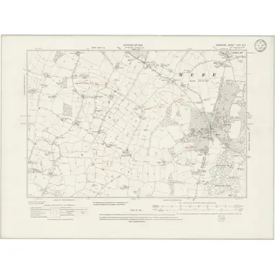 1908 Map of Cheshire XXVI.NE, 1933 Print
