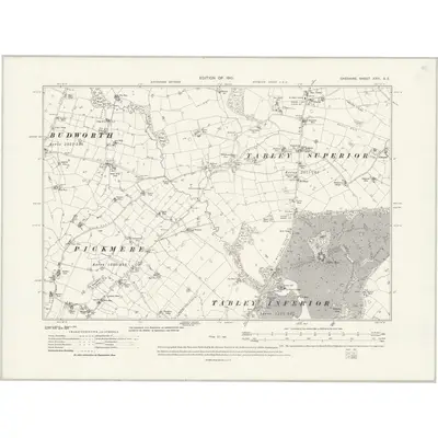 1908 Map of Cheshire XXVI.SE, 1931 Print