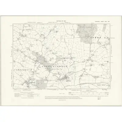 1908 Map of Cheshire XXVI.SW, 1910 Print
