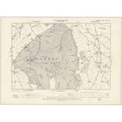 1897 Map of Cheshire XXVII.NW, 1899 Print