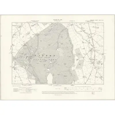 1907 Map of Cheshire XXVII.NW, 1910 Print