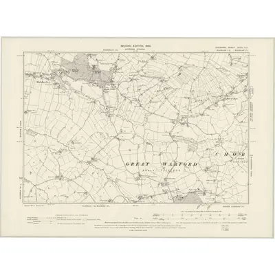 1897 Map of Cheshire XXVII.SE, 1899 Print