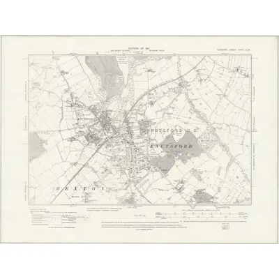 1908 Map of Cheshire XXVII.SW, 1931 Print