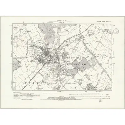 1908 Map of Cheshire XXVII.SW, 1936 Print