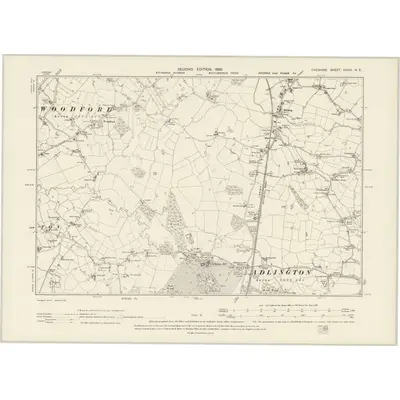1896 Map of Cheshire XXVIII.NE, 1899 Print