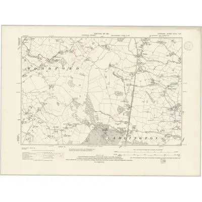 1907 Map of Cheshire XXVIII.NE, 1937 Print