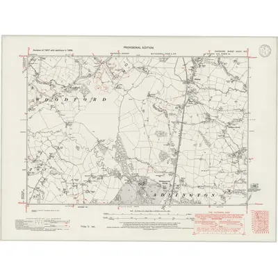 1938 Map of Cheshire XXVIII.NE, 1946 Print