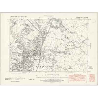 1935 Map of Cheshire XXVIII.NW, 1947 Print