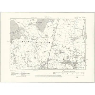 1907 Map of Cheshire XXVIII.SE, 1911 Print