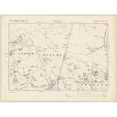 1938 Map of Cheshire XXVIII.SE, 1939 Print