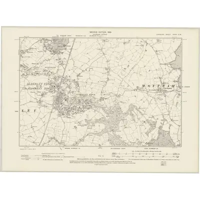 1896 Map of Cheshire XXVIII.SW, 1899 Print