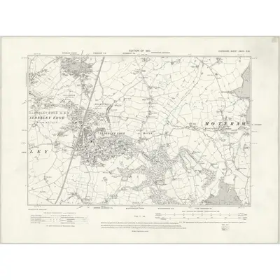 1907 Map of Cheshire XXVIII.SW, 1910 Print