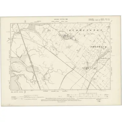 1897 Map of Cheshire XXX.SE, 1899 Print