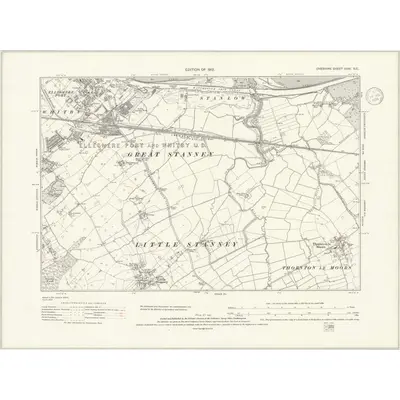 1908 Map of Cheshire XXXI.NE, 1936 Print