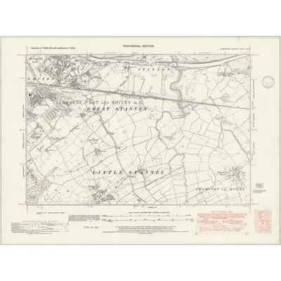 1938 Map of Cheshire XXXI.NE, 1946 Print