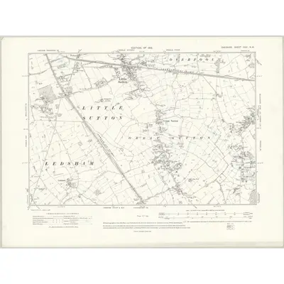 1909 Map of Cheshire XXXI.NW, 1912 Print