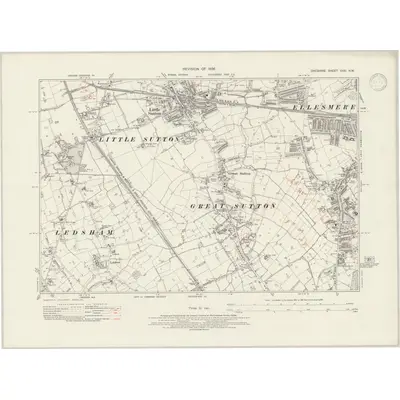 1936 Map of Cheshire XXXI.NW, 1947 Print