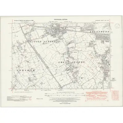 1936 Map of Cheshire XXXI.NW, 1947 Print