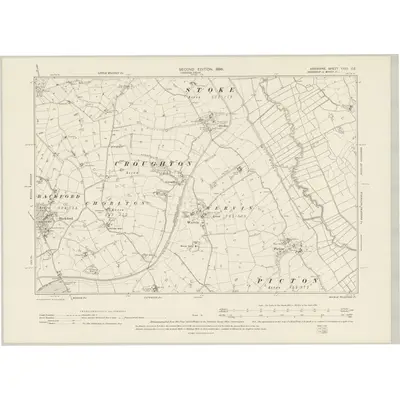 1897 Map of Cheshire XXXI.SE, 1899 Print