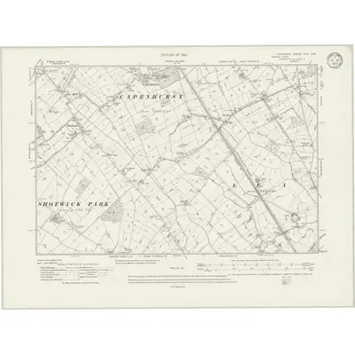 1908 Map of Cheshire XXXI.SW, 1933 Print