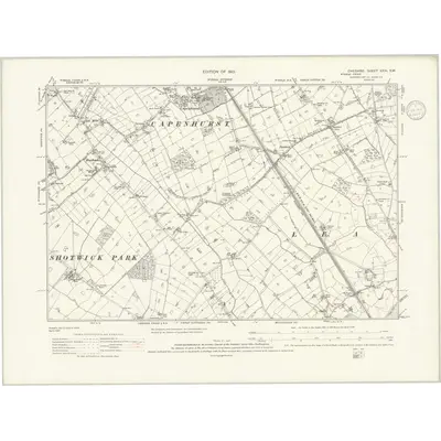 1908 Map of Cheshire XXXI.SW, 1936 Print