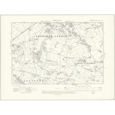 1908 Map of Cheshire XXXII.NE, 1911 Print