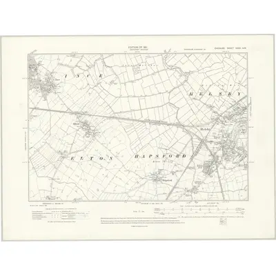 1908 Map of Cheshire XXXII.NW, 1911 Print