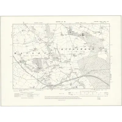 1909 Map of Cheshire XXXII.SE, 1911 Print