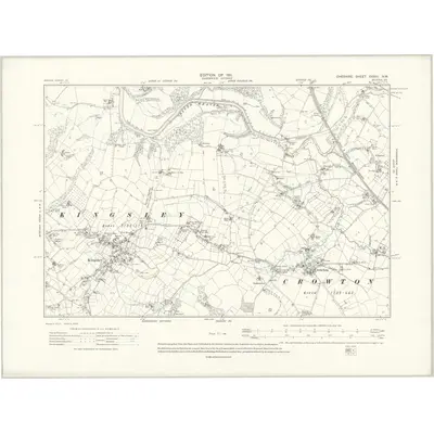 1908 Map of Cheshire XXXIII.NW, 1911 Print
