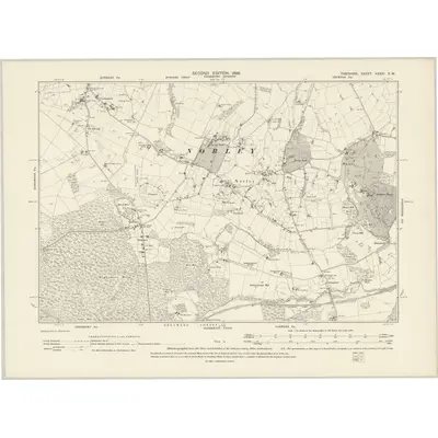 1897 Map of Cheshire XXXIII.SW, 1899 Print