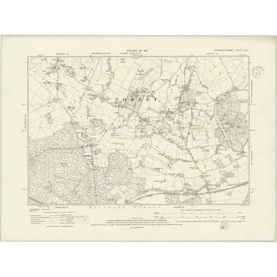 1909 Map of Cheshire XXXIII.SW, 1937 Print