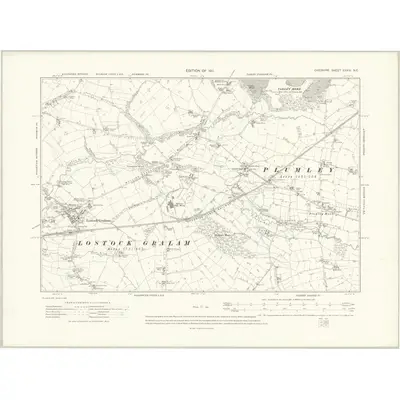 1908 Map of Cheshire XXXIV.NE, 1911 Print