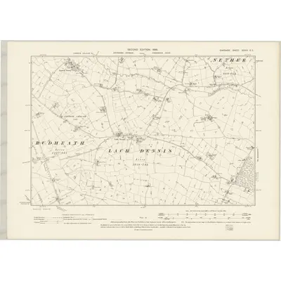1897 Map of Cheshire XXXIV.SE, 1899 Print