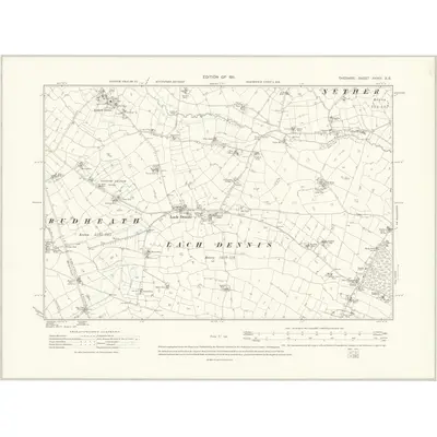 1908 Map of Cheshire XXXIV.SE, 1911 Print