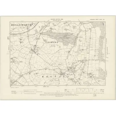 1897 Map of Cheshire XXXIX.NE, 1899 Print