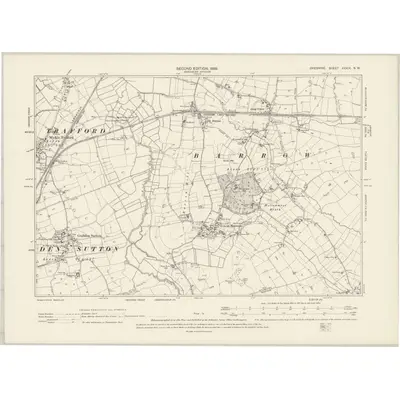 1897 Map of Cheshire XXXIX.NW, 1899 Print