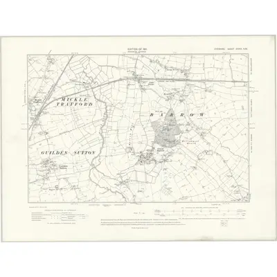 1908 Map of Cheshire XXXIX.NW, 1911 Print