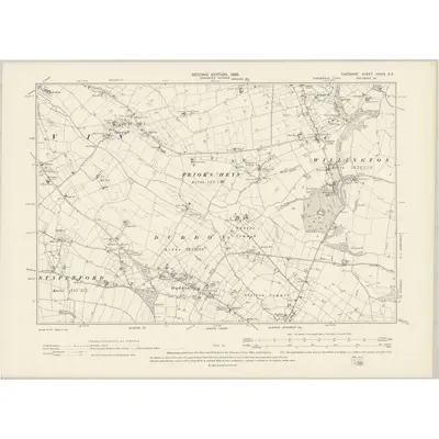 1897 Map of Cheshire XXXIX.SE, 1899 Print