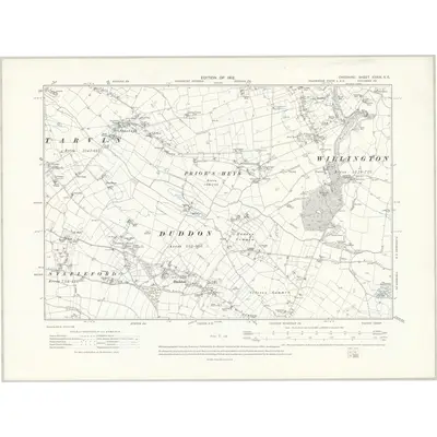 1908 Map of Cheshire XXXIX.SE, 1912 Print