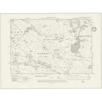 1908 Map of Cheshire XXXIX.SE, 1934 Print