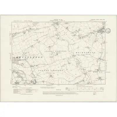 1908 Map of Cheshire XXXIX.SW, 1935 Print