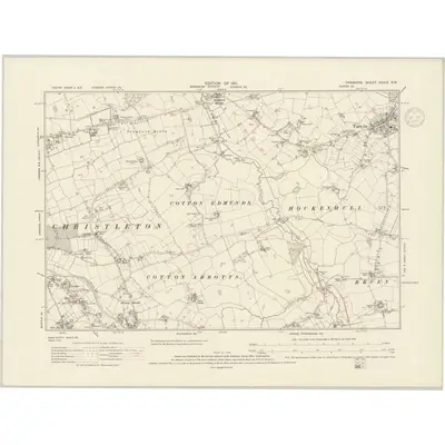 1908 Map of Cheshire XXXIX.SW, 1937 Print