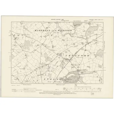 1897 Map of Cheshire XXXV.NE, 1899 Print