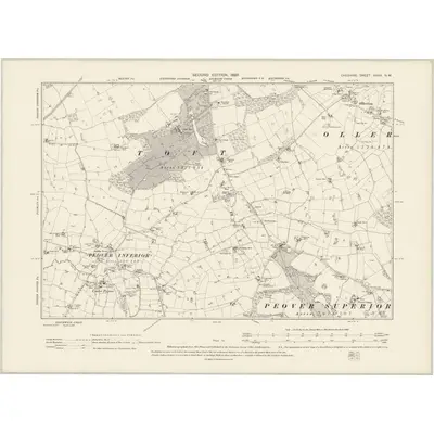 1897 Map of Cheshire XXXV.NW, 1899 Print