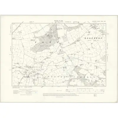 1908 Map of Cheshire XXXV.NW, 1911 Print