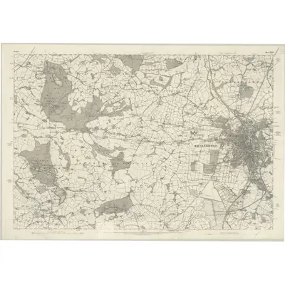 1871 Map of Cheshire XXXVI, 1882 Print