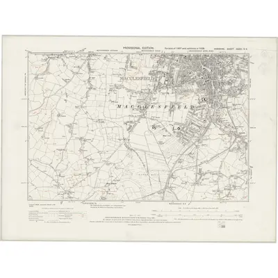 1938 Map of Cheshire XXXVI.SE, 1944 Print